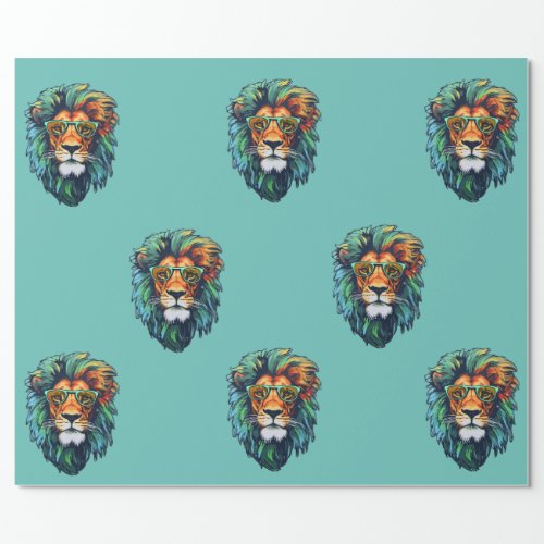 Cool Lion in Sunglasses  Wrapping Paper