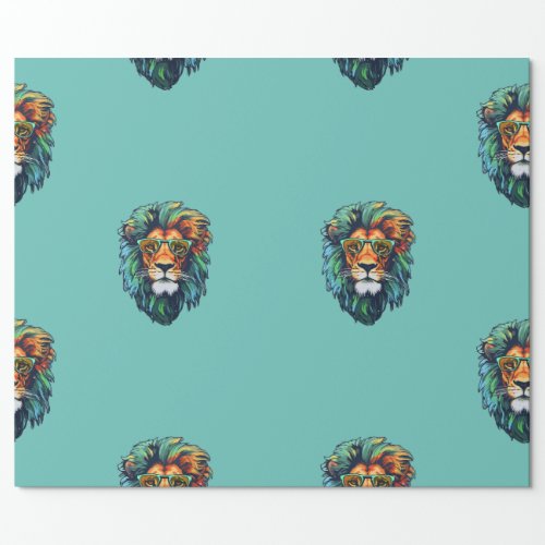 Cool Lion in Sunglasses  Wrapping Paper