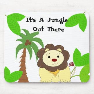 Cool Lion Jungle Theme Mouse Pad