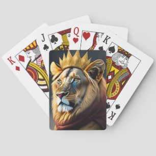 Cool Lion King Painting Art Poker Cards