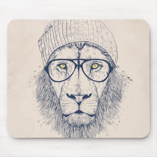 Cool lion mouse pad (Front)
