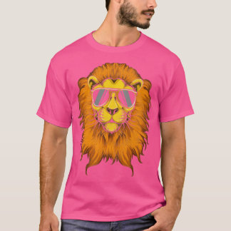 Cool Lion Retro Sunglasses Lions T-Shirt