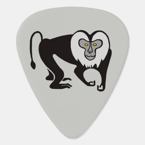  Cool Lion_tailed MACAQUE_ Monkey _ Grey  Guitar Pick