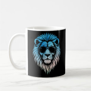 Cool Lion Wearing Sunglasses Artwork Lion Coffee Mug