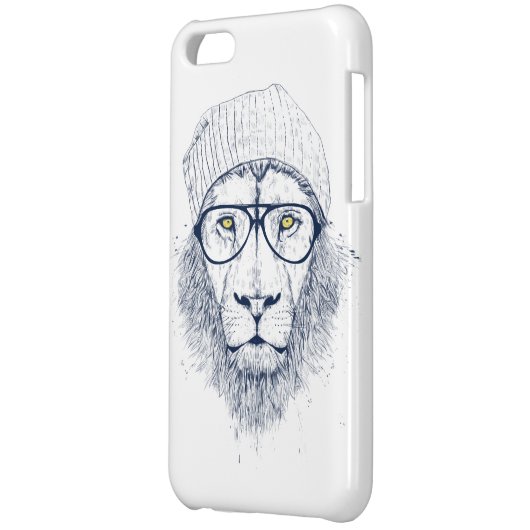 Cool lion (white) iPhone case (Back Left)