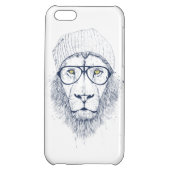 Cool lion (white) iPhone case (Back)
