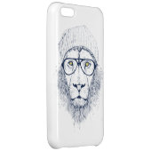 Cool lion (white) iPhone case (Back Right)