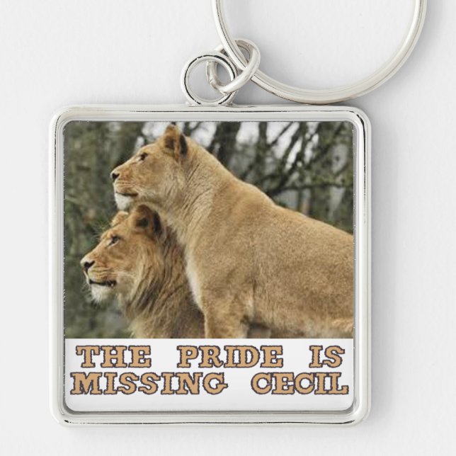 cool Lions designs Keychain (Front)