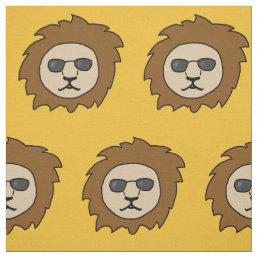 Cool Lions with Sunglasses Fabric