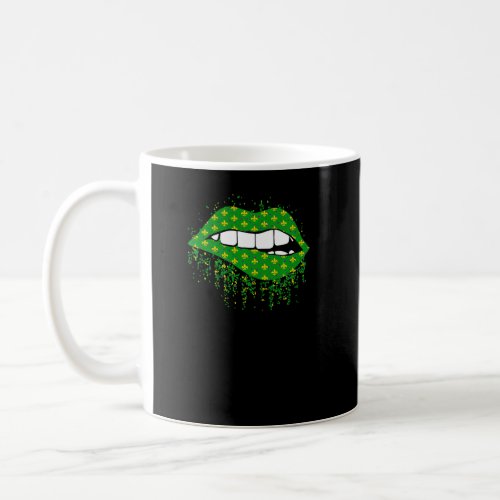 Cool Lips Bite Kiss Me Mardi Gras Print Mardi Gras Coffee Mug