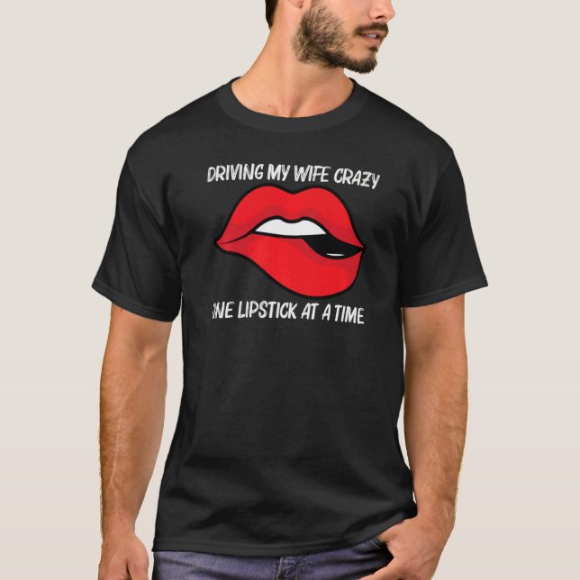 Cool Lipstick For Men Dad Boys Cosmetic Makeup T-Shirt (Front)