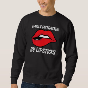 Cool Lipstick For Men Women Cosmetic Makeup Sweatshirt