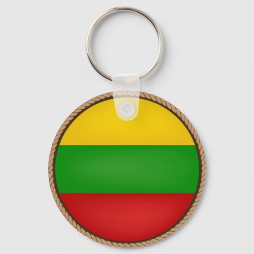 Cool Lithuania Flag Seal Keychain