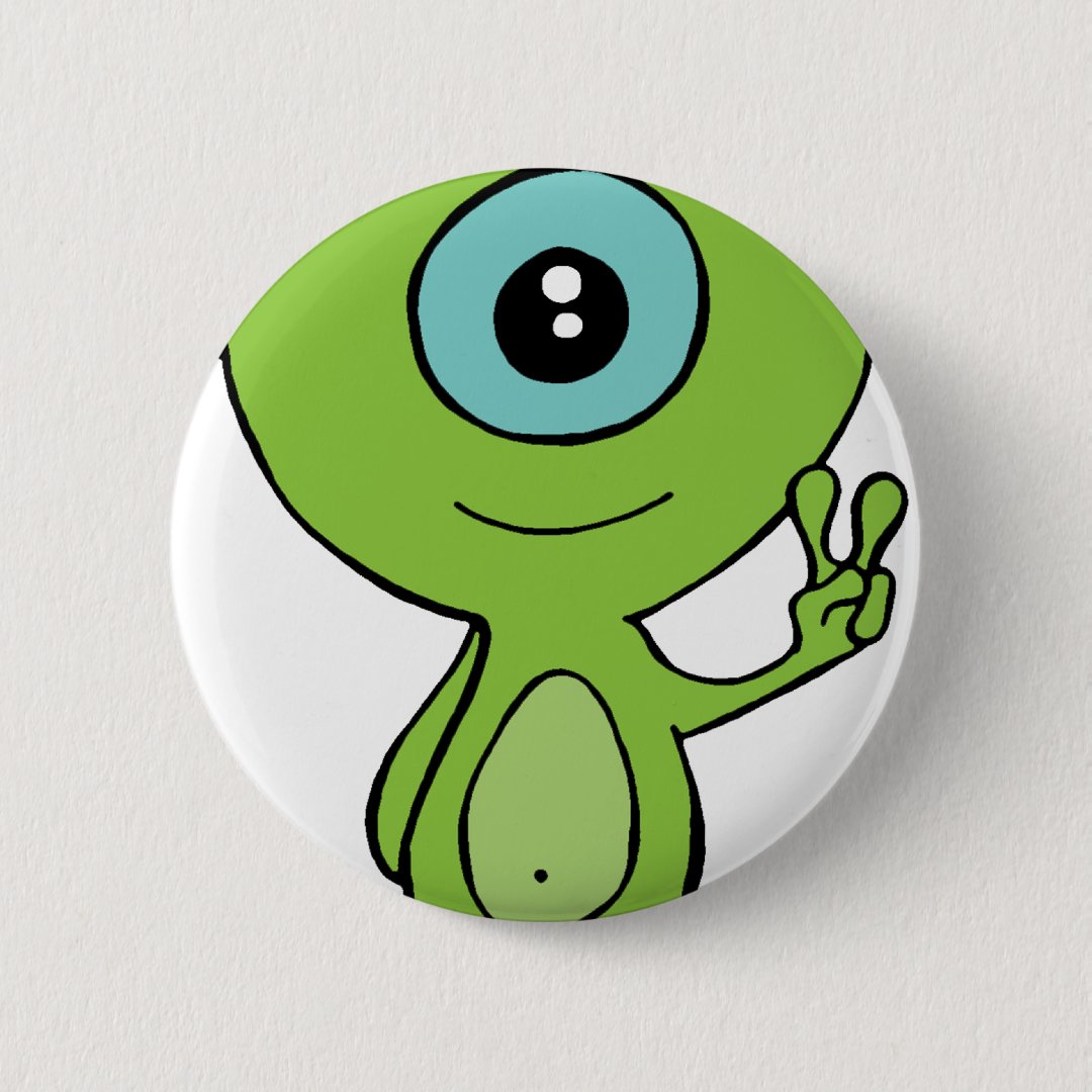 Cool Little Alien Pinback Button | Zazzle