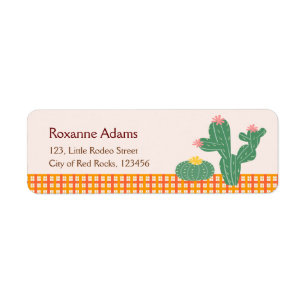 Cool little cowboy and horse Birthday Party Label