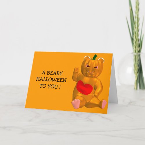 Cool Little Halloween Bear Card