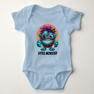 Cool little monster boys customizable baby bodysuit