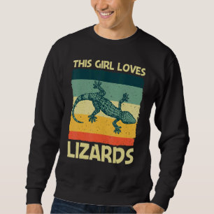 Cool Lizard For Girls Mom Reptile Animal Lizard 1 Sweatshirt