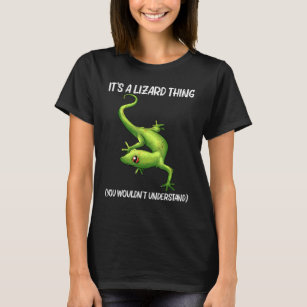 Cool Lizard For Men Women Gecko Green Reptile Anim T-Shirt