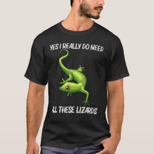 Cool Lizard For Men Women Gecko Green Reptile Anim T-Shirt