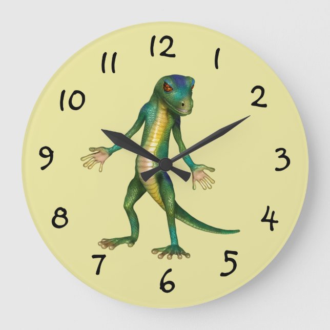 Cool Lizard Wall Clock (Front)