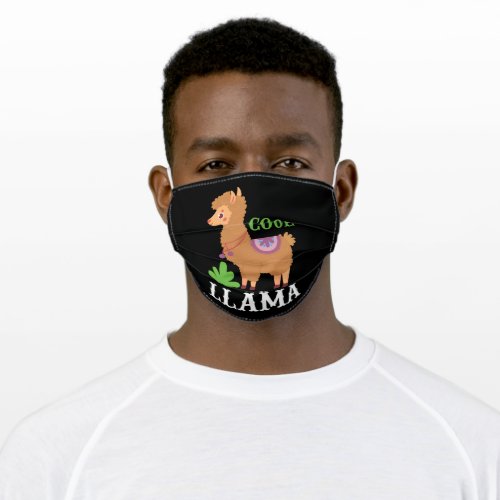 Cool Llama Adult Cloth Face Mask