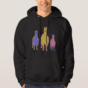 Cool Llama Alpaca Family Hoodie