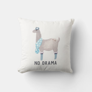 Cool Llama Cartoon Throw Pillow