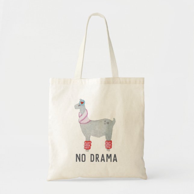 Cool Llama Cartoon Tote Bag (Front)