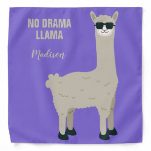 Cool Llama custom name & color Bandana