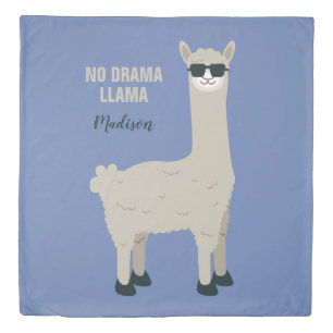 Cool Llama custom name & color duvet covers