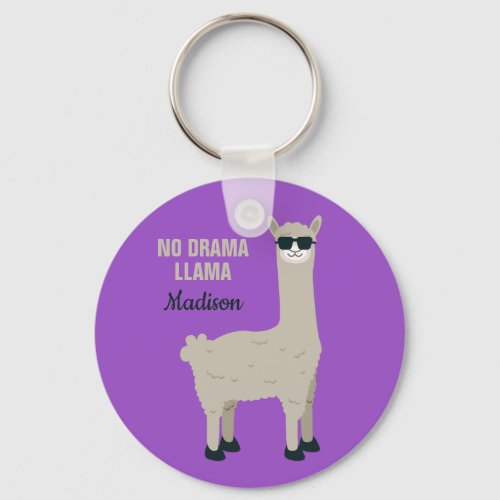 Cool Llama custom name  color key chains