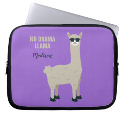 Cool Llama custom name &amp; color laptop sleeves
