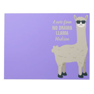 Cool Llama custom name & color Notepad