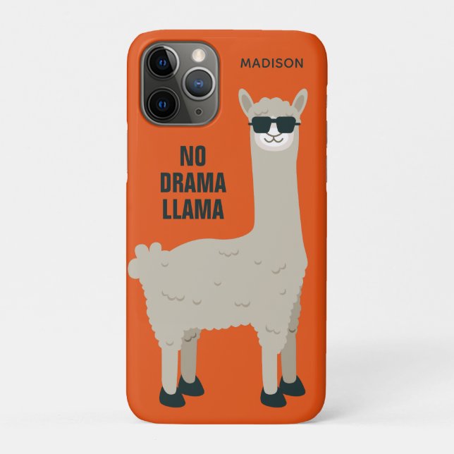 Cool Llama custom name & color phone cases (Back)