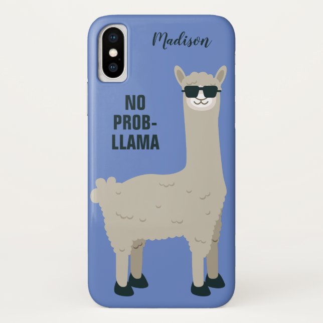 Cool Llama custom name & color phone cases (Back)