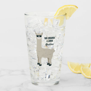 Cool Llama custom name pint glass