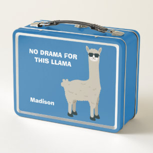 Cool Llama custom name & text lunch boxes