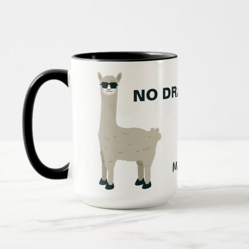 Cool Llama custom name  text mugs