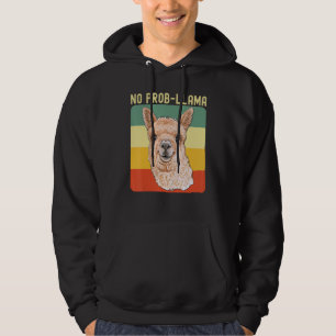 Cool Llama For Men Women No Prob Llama Alpaca Farm Hoodie