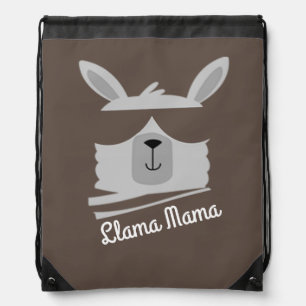 Cool LLama Mama Llama Design Drawstring Bag