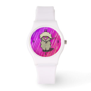 cool llama pink - wristwatch