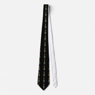 Cool Llama Riding Bicycle Cartoon Neck Tie