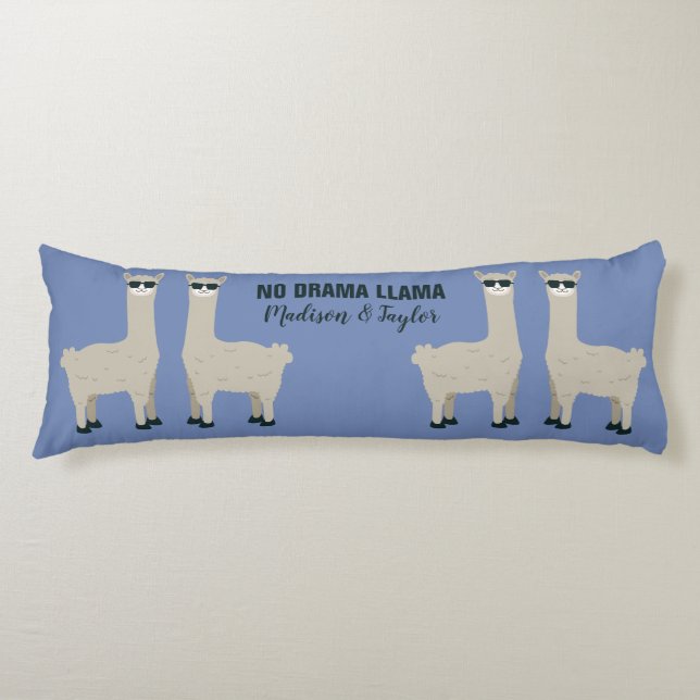 Cool Llamas custom name(s) & color body pillow (Front)