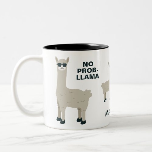 Cool LlamaS custom name  text mugs