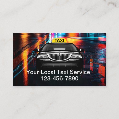 Cool Local Taxi Service Business Cards