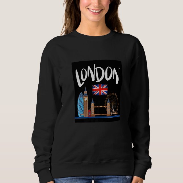 Cool London Famous Landmarks London London Sweatshirt (Front)
