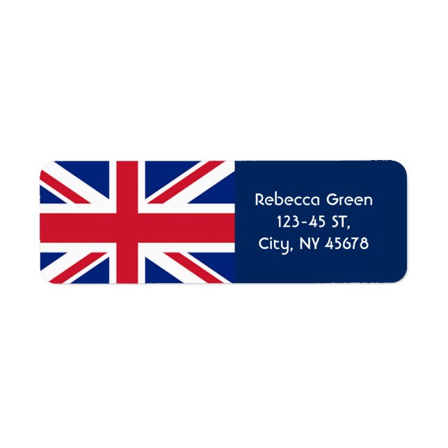 cool london fashion british flag union jack label (Front)