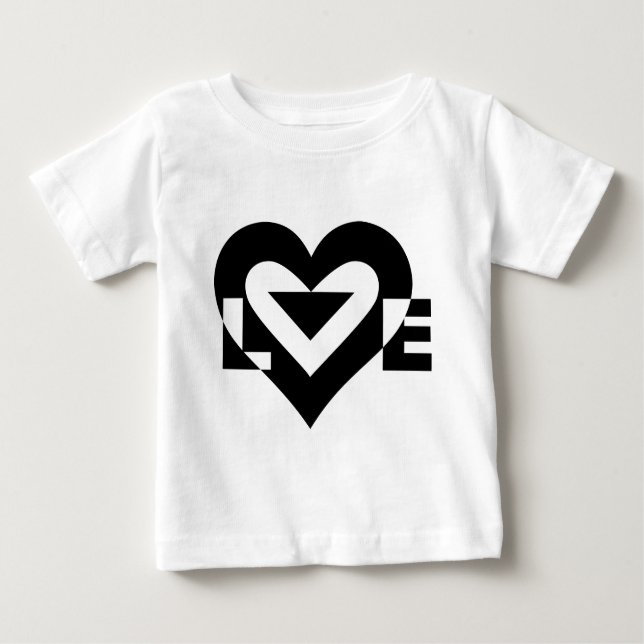 Cool Love Graphic, Black Baby T-Shirt (Front)