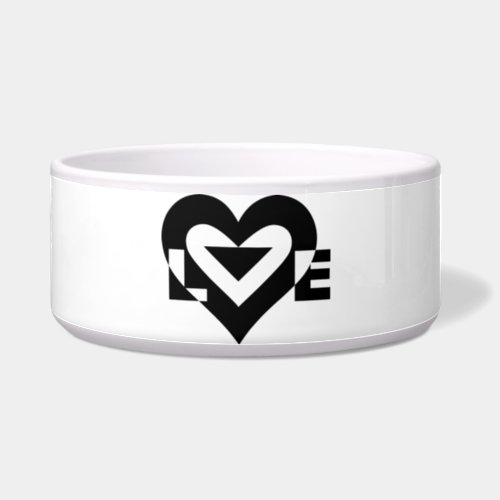 Cool Love Graphic Black Bowl